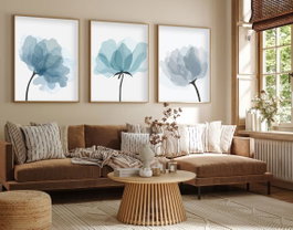 Wallity Cuadro Decorativo enmarcado en MDF (3 piezas) 30 x 40 cm